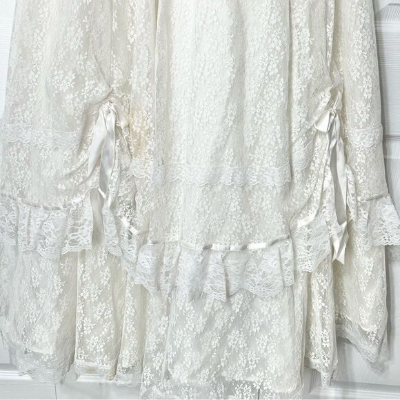 Jessica McClintock Wedding Dress Lace Prairie Dress size 9 - Picture 3 of 16